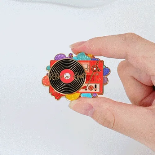 Custom Turnable Music Pins Custom Turnable Music Pins