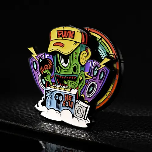 Custom Electro-Monster Rotary Soft Enamel Pins