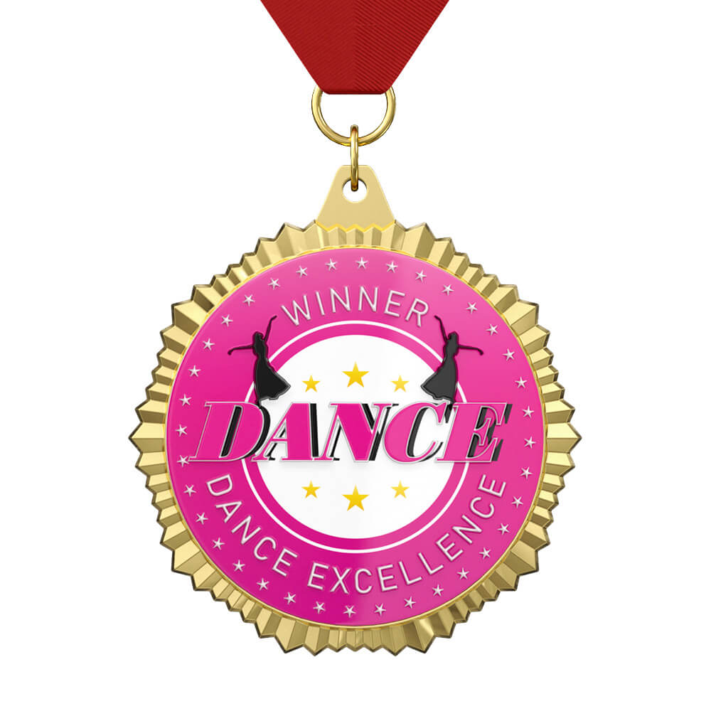 Dance Excellence Winner Medal with ribbon Dance Excellence Winner Medal with ribbon