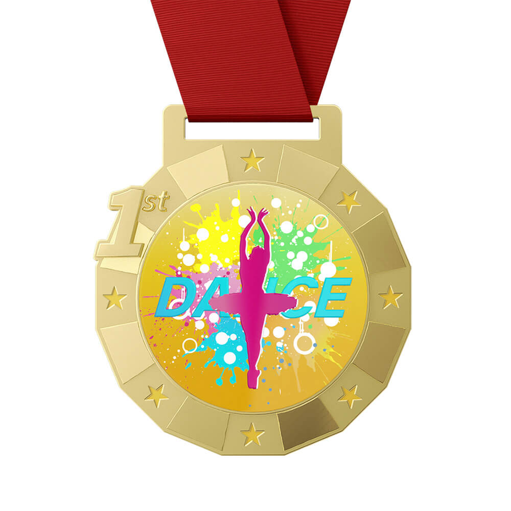 Dance Splash 1st-Place Medal with ribbon