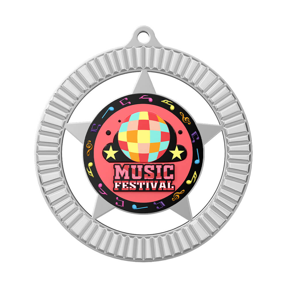 Disco Ball Music Medal front