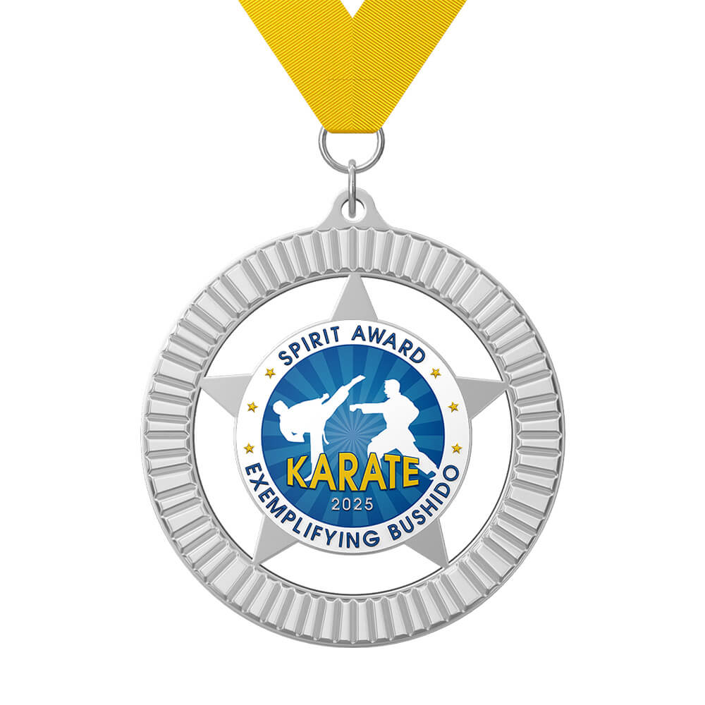 Exemplary Bushido Karate Spirit Award Medal with ribbon Exemplary Bushido Karate Spirit Award Medal with ribbon