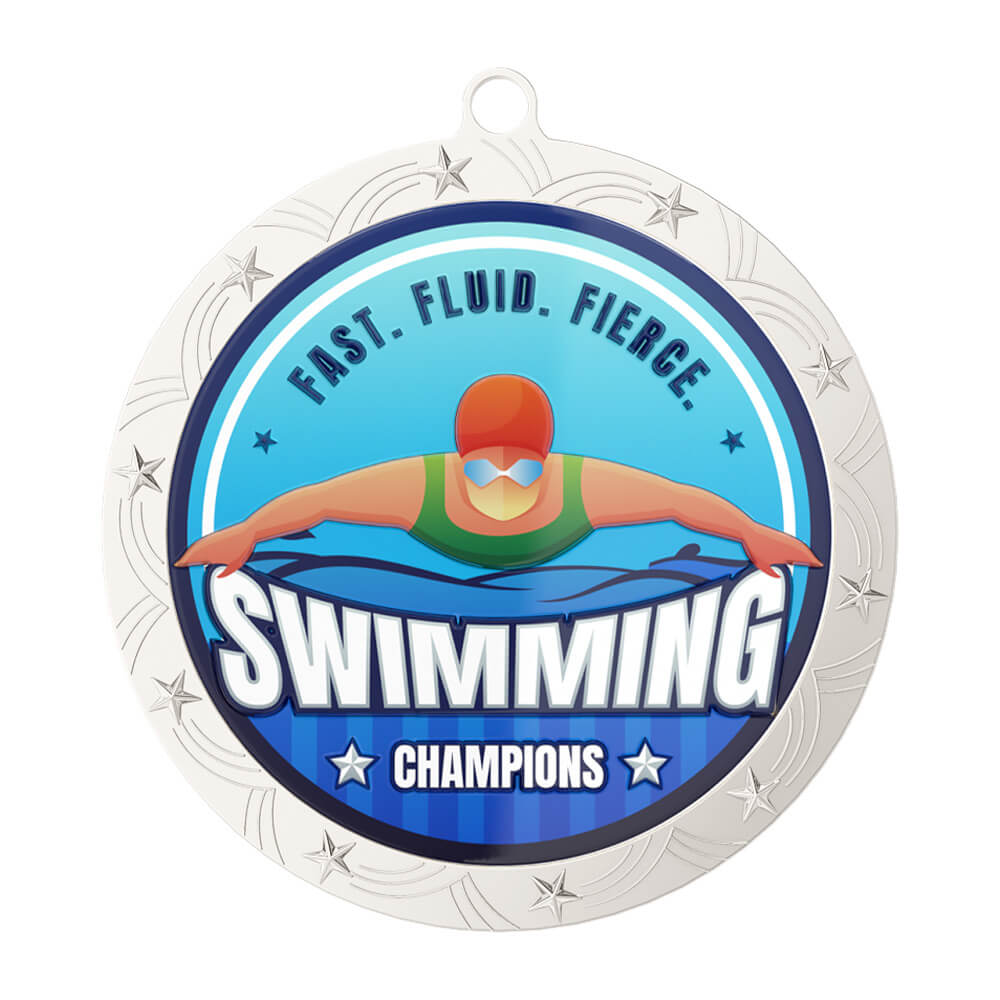 Fast & Fierce Swim Medal front
