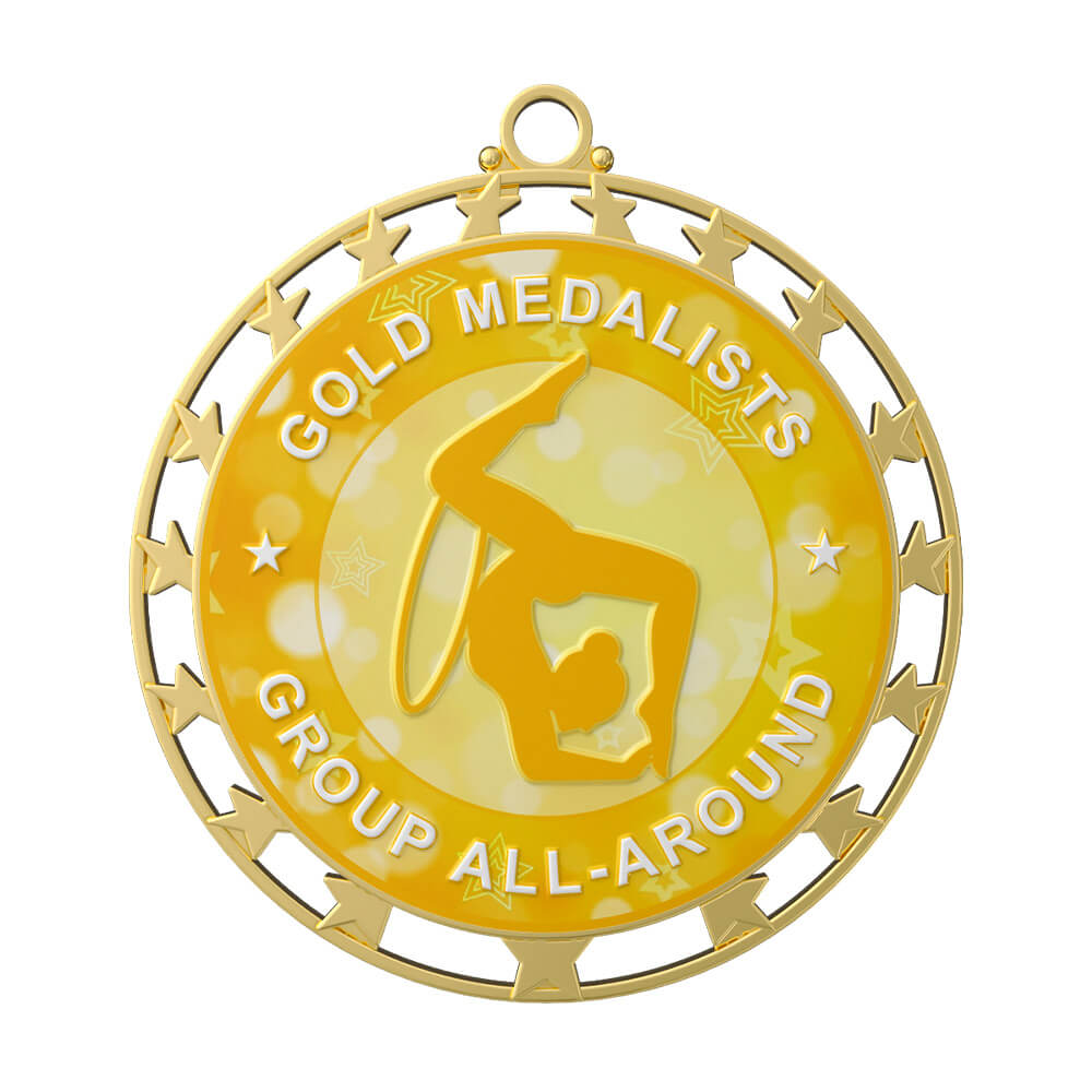 Golden Gymnastics All-Around Medal front Golden Gymnastics All-Around Medal front