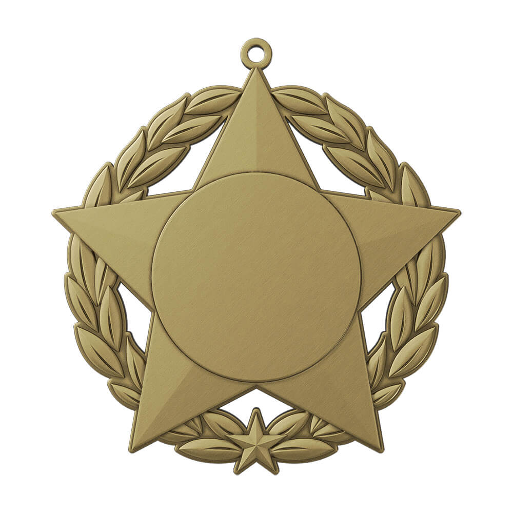 Custom Tennis Doubles Champions Medal antique gold