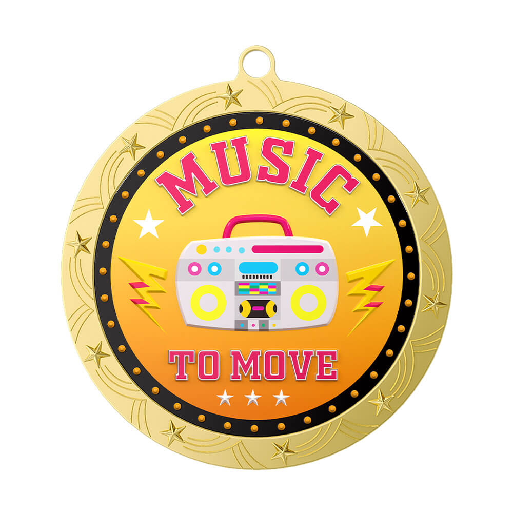 Music to Move Medal front Music to Move Medal front