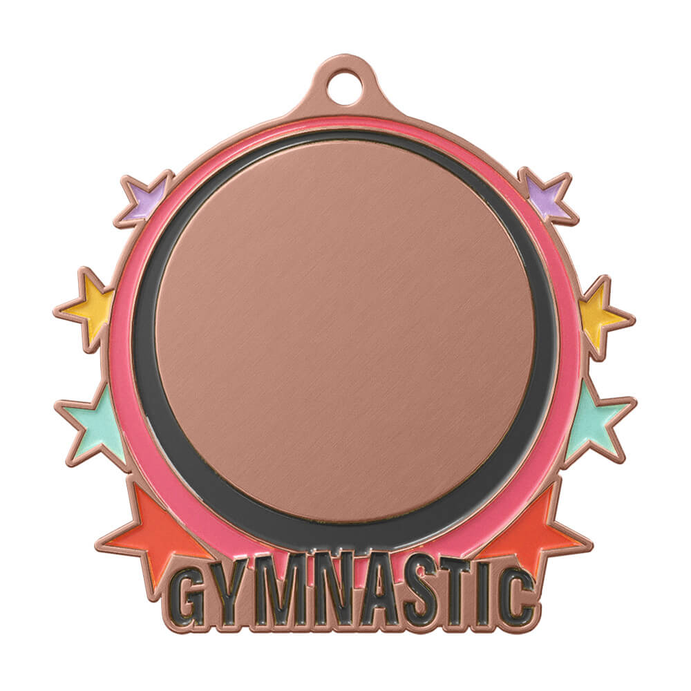 Rainbow Gymnastics Pride Medal antique copper