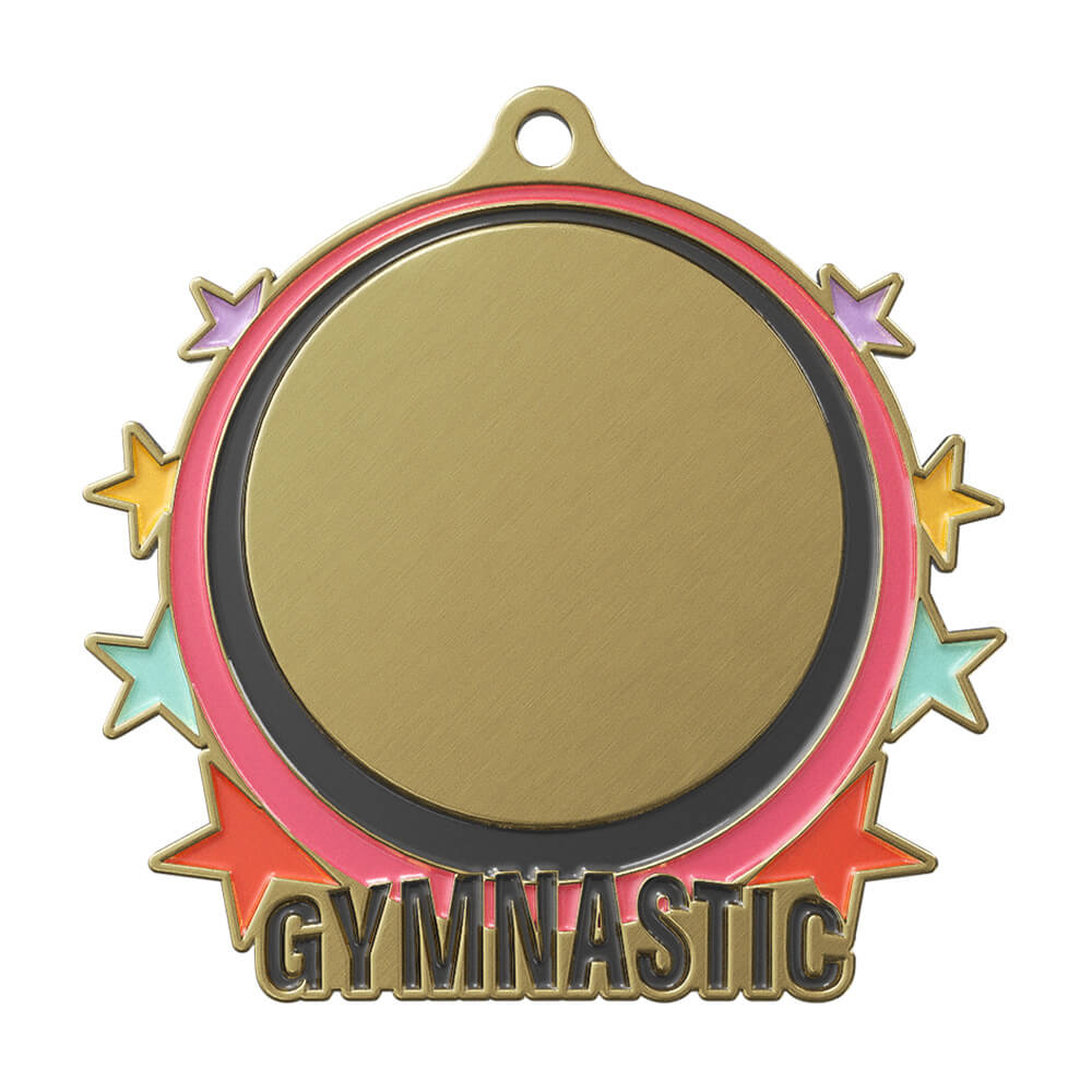 Rainbow Gymnastics Pride Medal antique gold