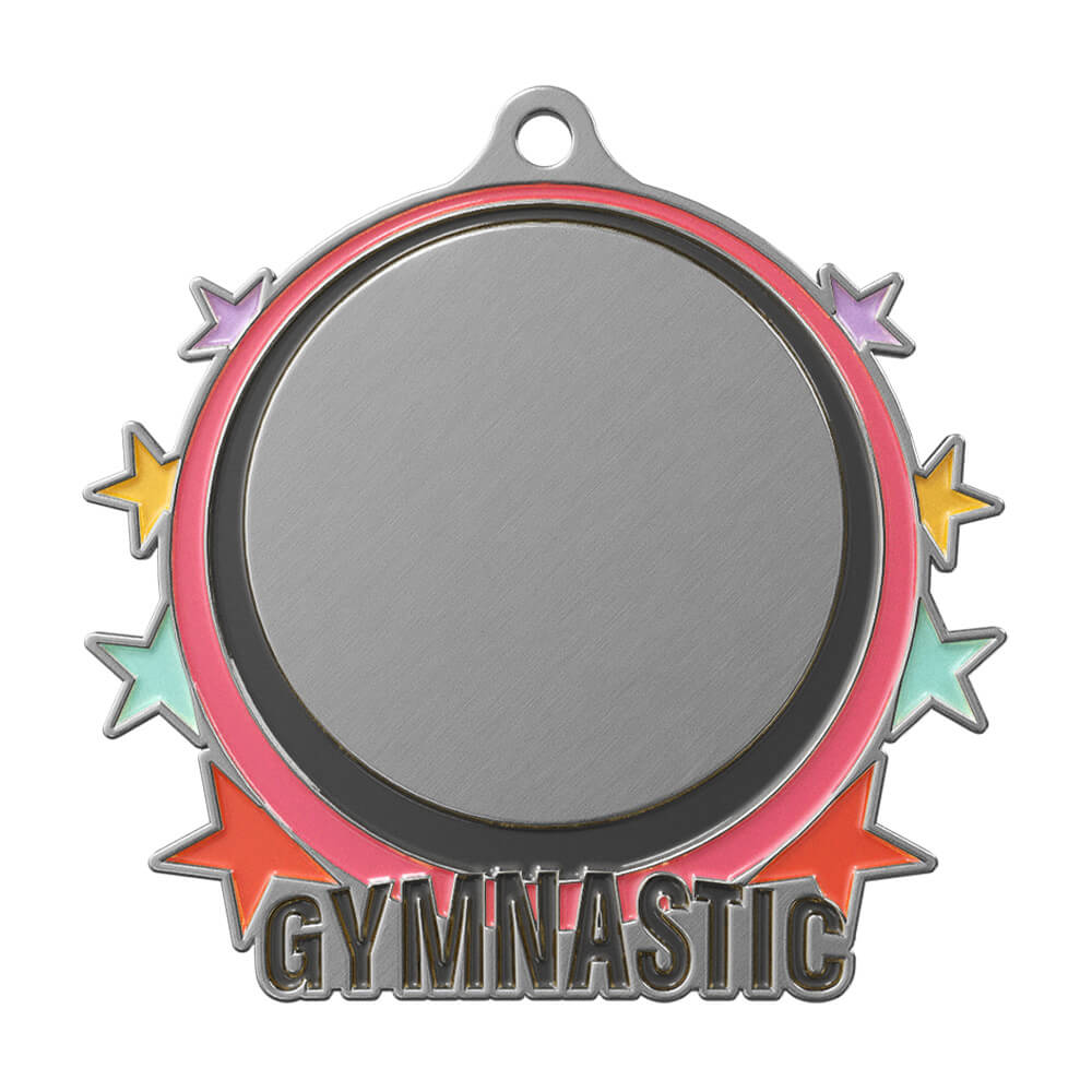 Rainbow Gymnastics Pride Medal antique silver