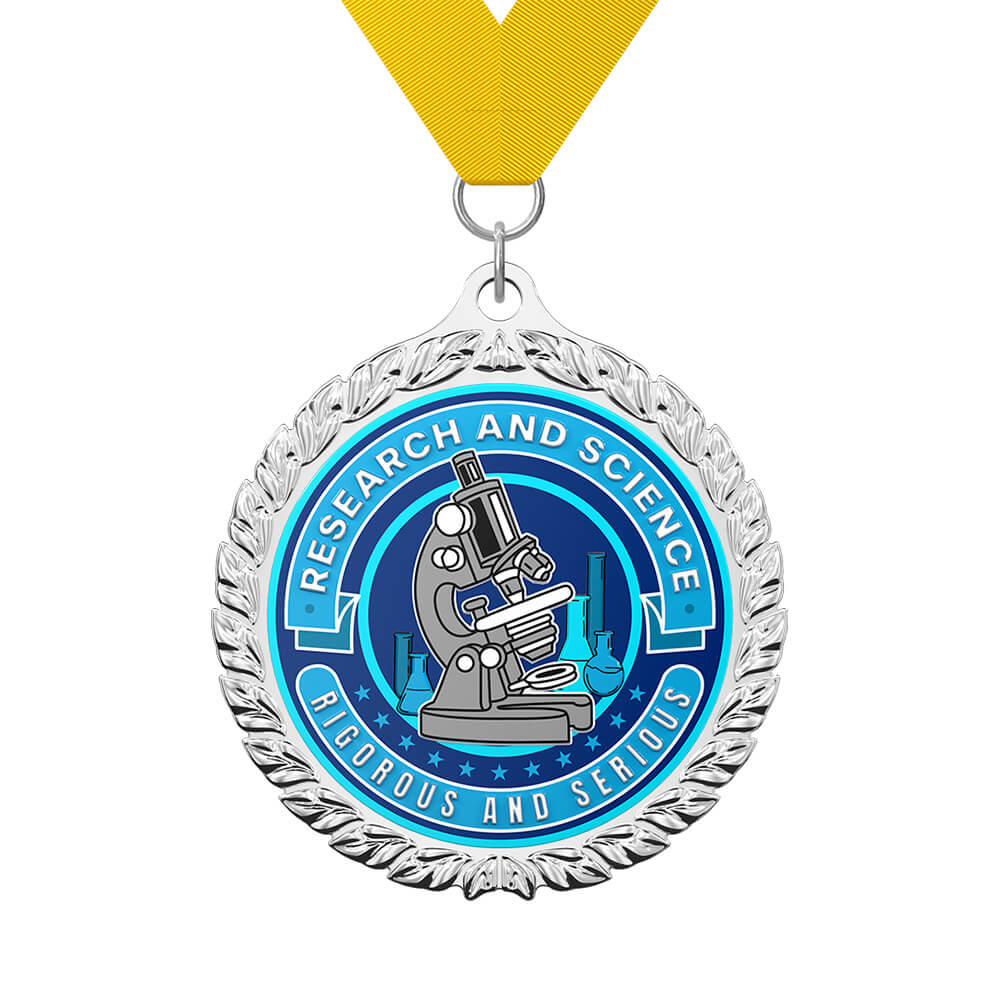 Research and Science Medals with ribbon