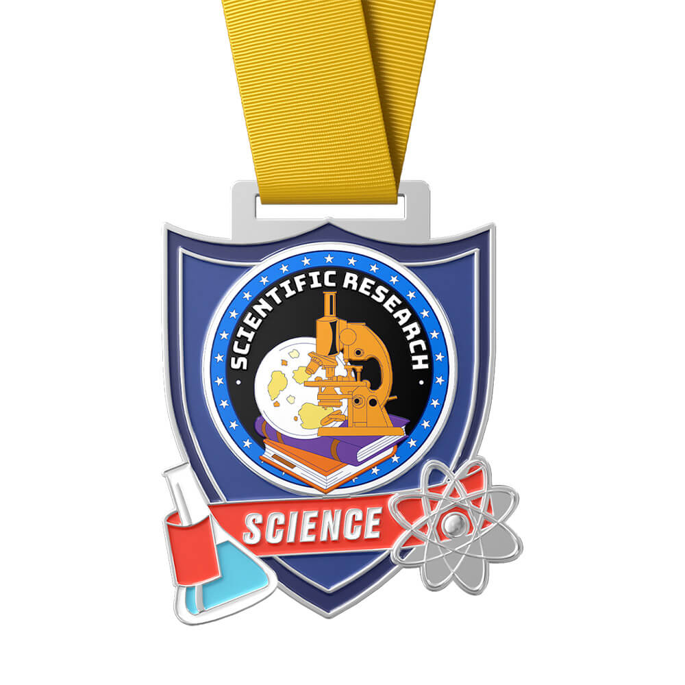 Science Shield Achievement Medal with ribbon