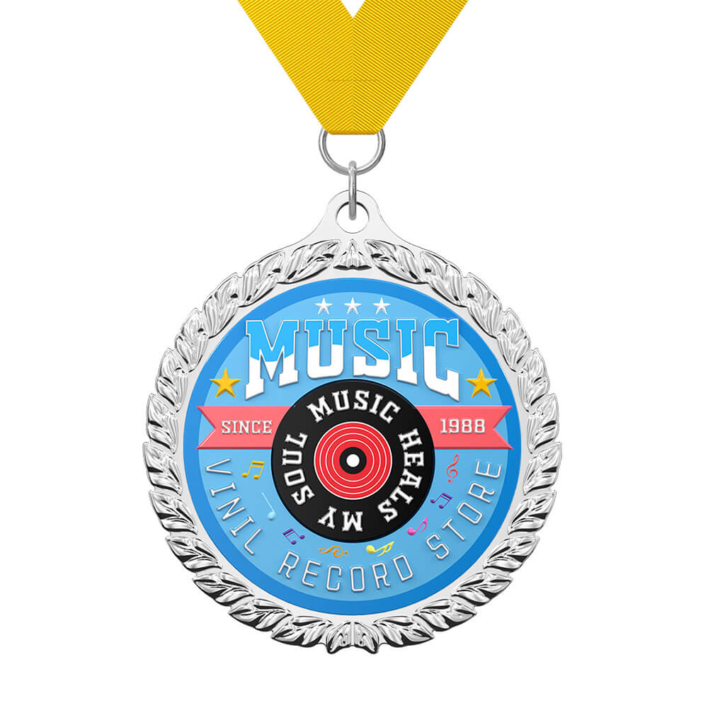 Soul-Healing Music Medal with ribbon