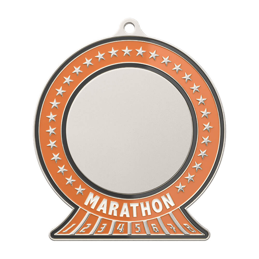 Half Marathon Finisher Medal Shiny Silver Half Marathon Finisher Medal Shiny Silver