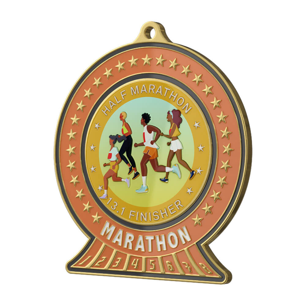 Half Marathon Finisher Medal detail Half Marathon Finisher Medal detail
