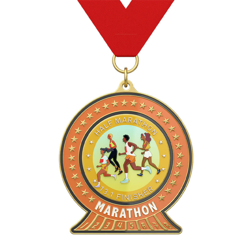 Half Marathon Finisher Medal with ribbon Half Marathon Finisher Medal with ribbon