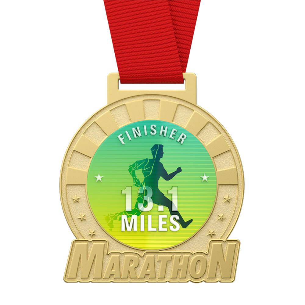 Custom Finisher Marathon Medal with ribbon Custom Finisher Marathon Medal with ribbon