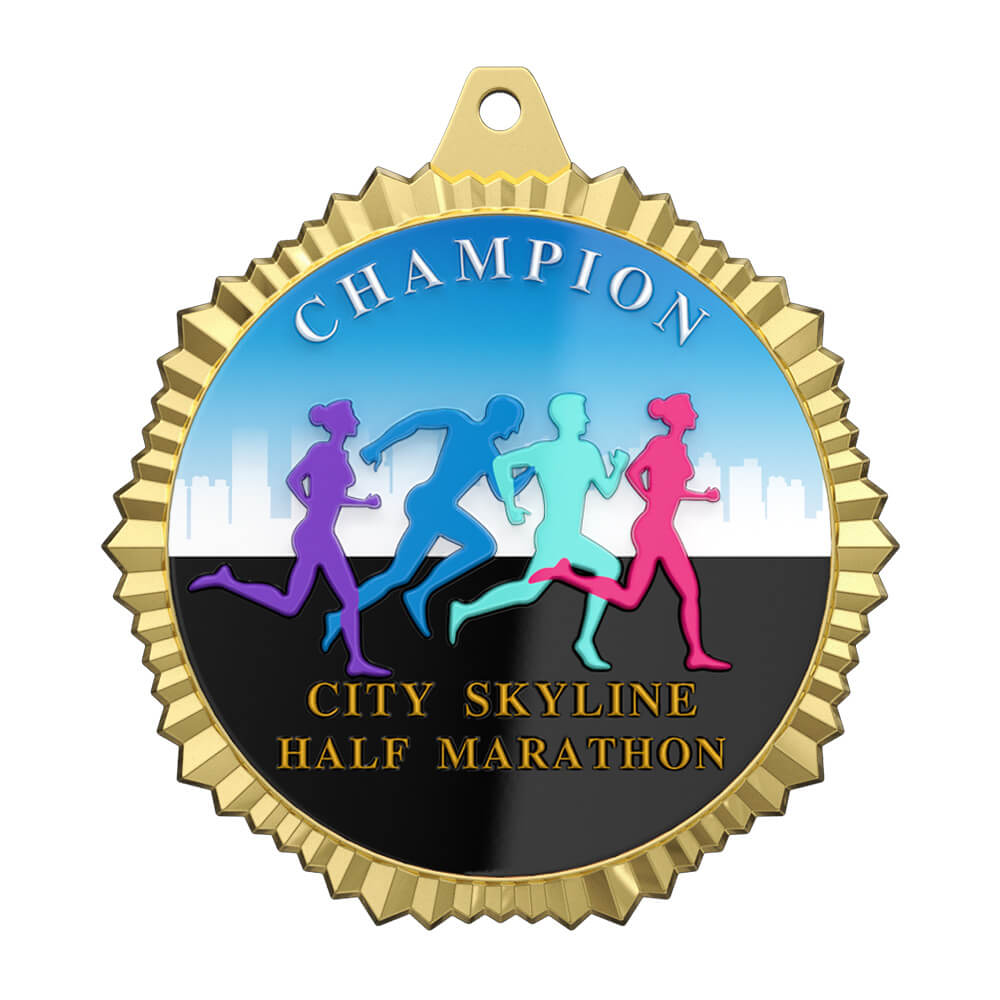 Custom Half Marathon Medal front Custom Half Marathon Medal front