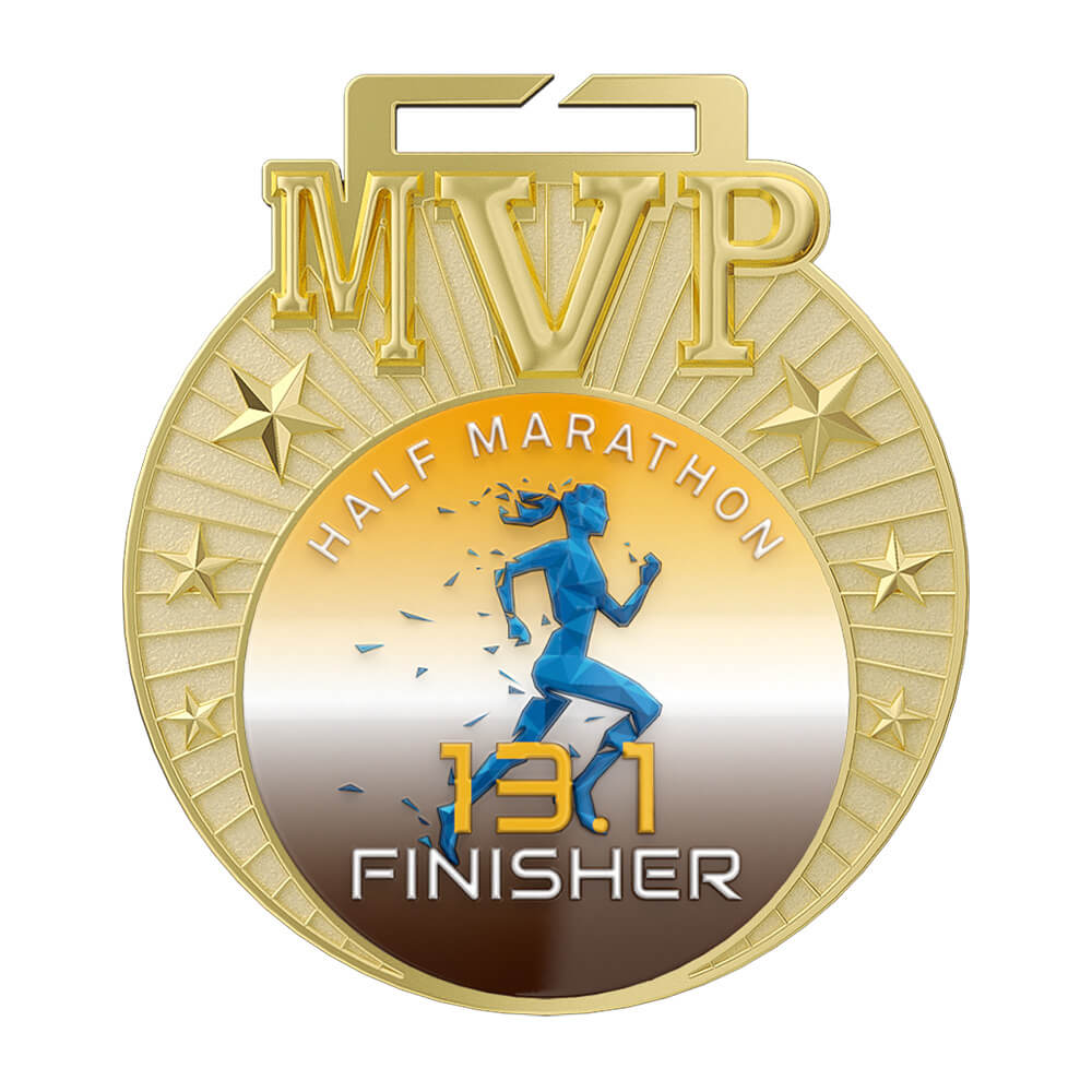 Half Marathon Finisher MVP Medal front