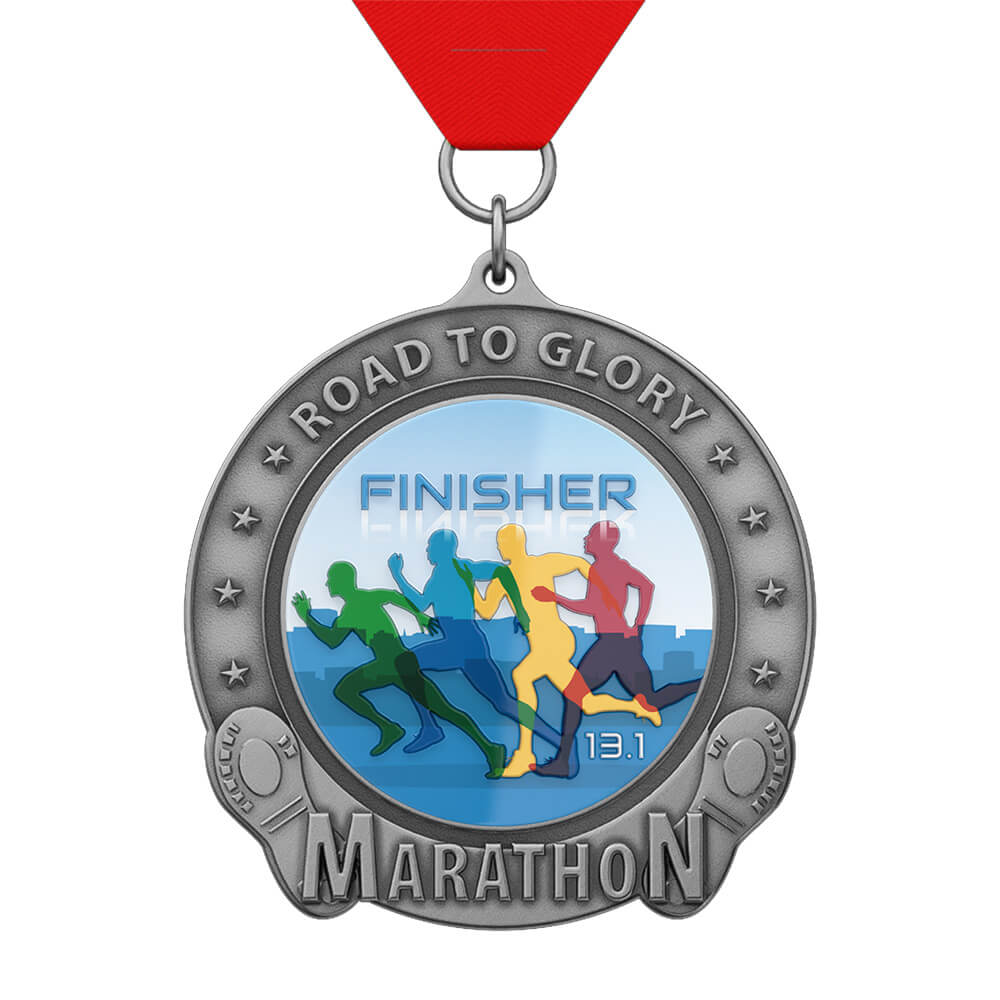 Road to Glory Marathon Medal with ribbon Road to Glory Marathon Medal with ribbon