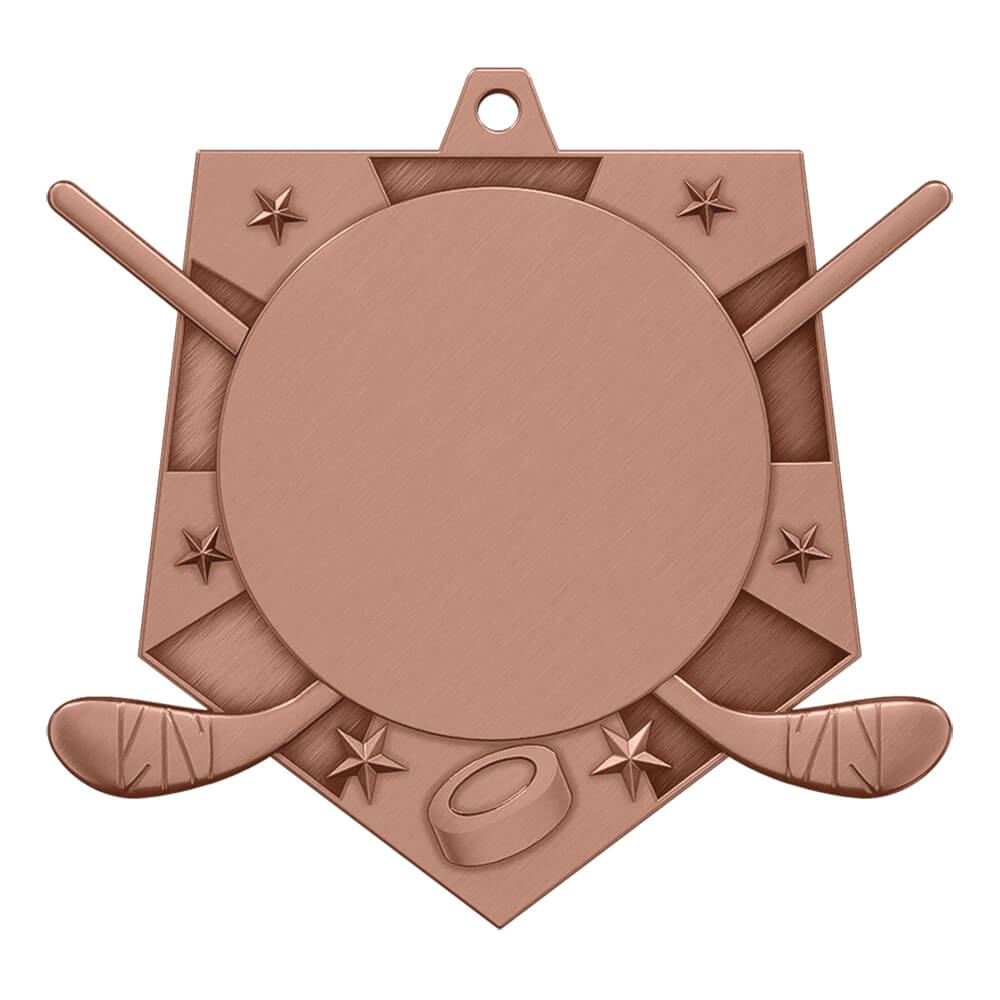 The MVP Player in Hockey Medal Antique Copper The MVP Player in Hockey Medal Antique Copper