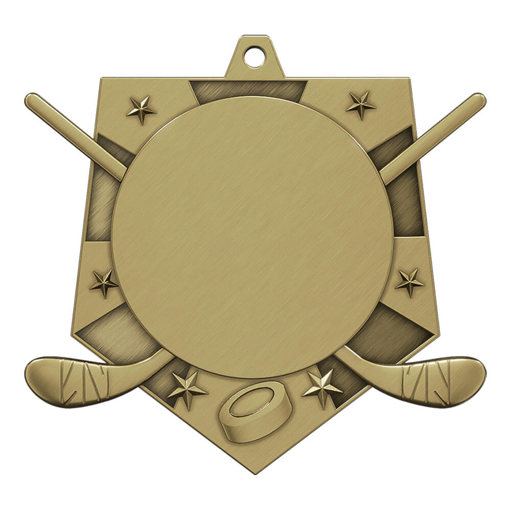 The MVP Player in Hockey Medal Antique Gold The MVP Player in Hockey Medal Antique Gold
