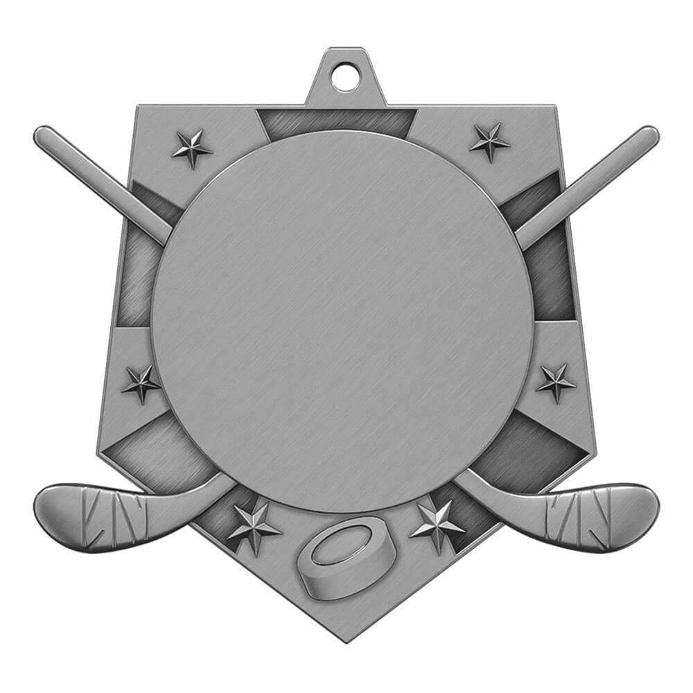 The MVP Player in Hockey Medal Antique Silver The MVP Player in Hockey Medal Antique Silver