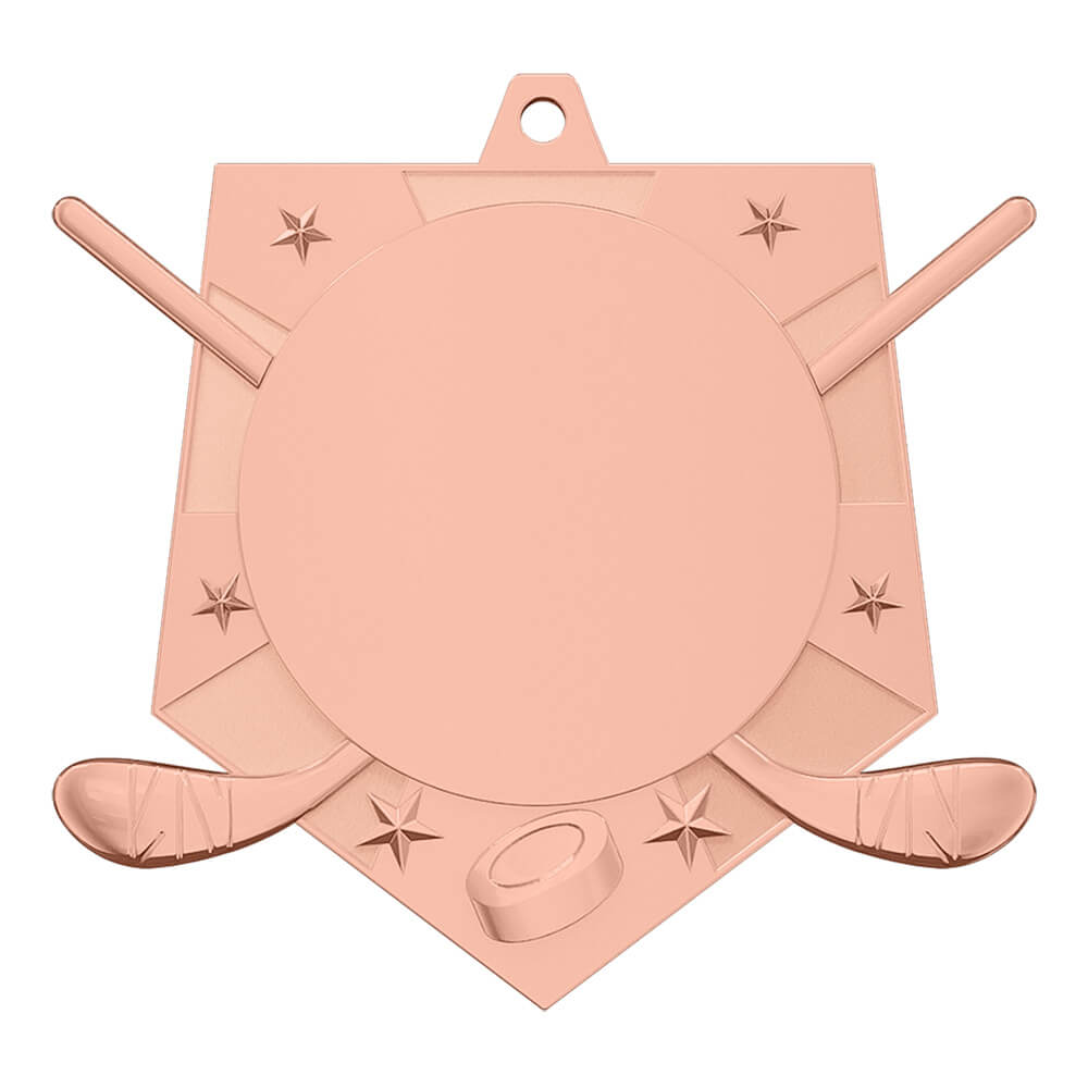 The MVP Player in Hockey Medal Shiny Copper The MVP Player in Hockey Medal Shiny Copper