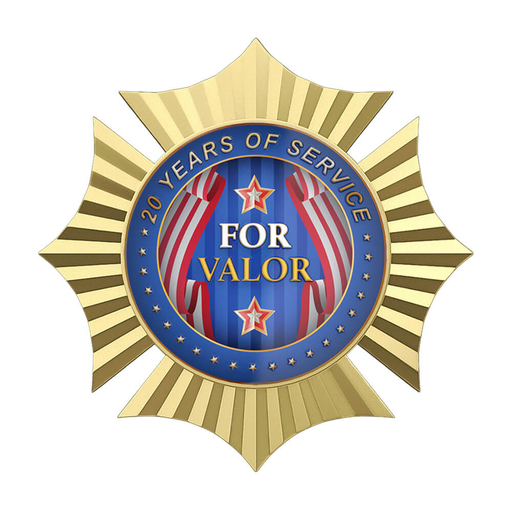 Custom For Valor Service Medal front Custom For Valor Service Medal front