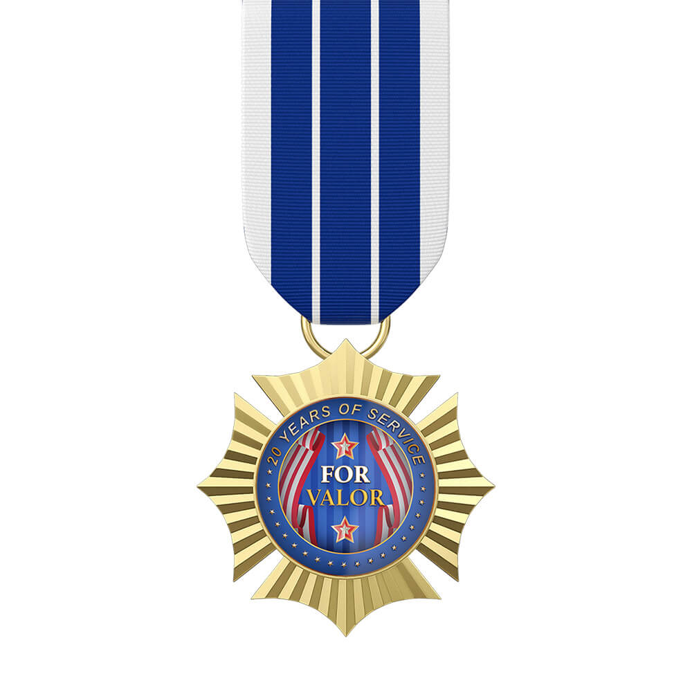 Custom For Valor Service Medal with ribbon Custom For Valor Service Medal with ribbon