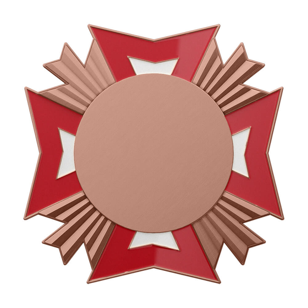 For Outstanding Service Dedication Medal antique copper