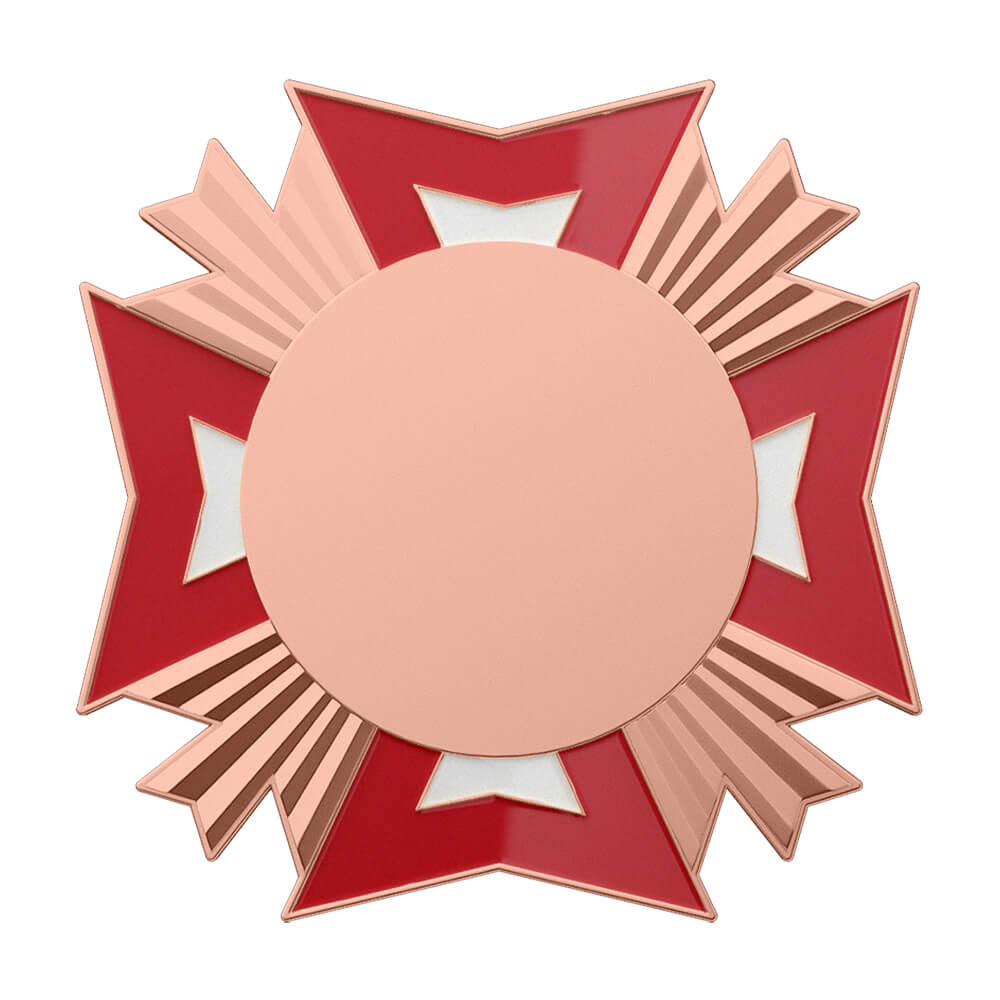 For Outstanding Service Dedication Medal shiny copper
