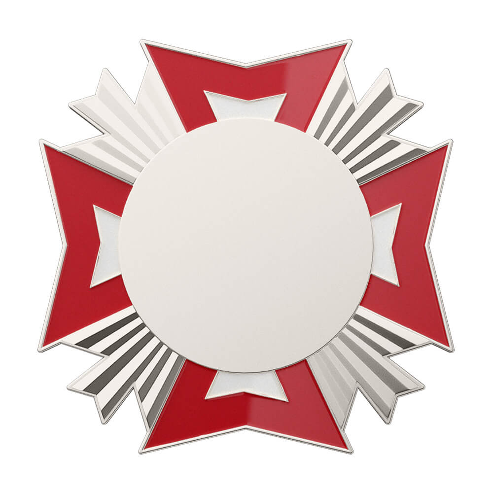 For Outstanding Service Dedication Medal shiny silver