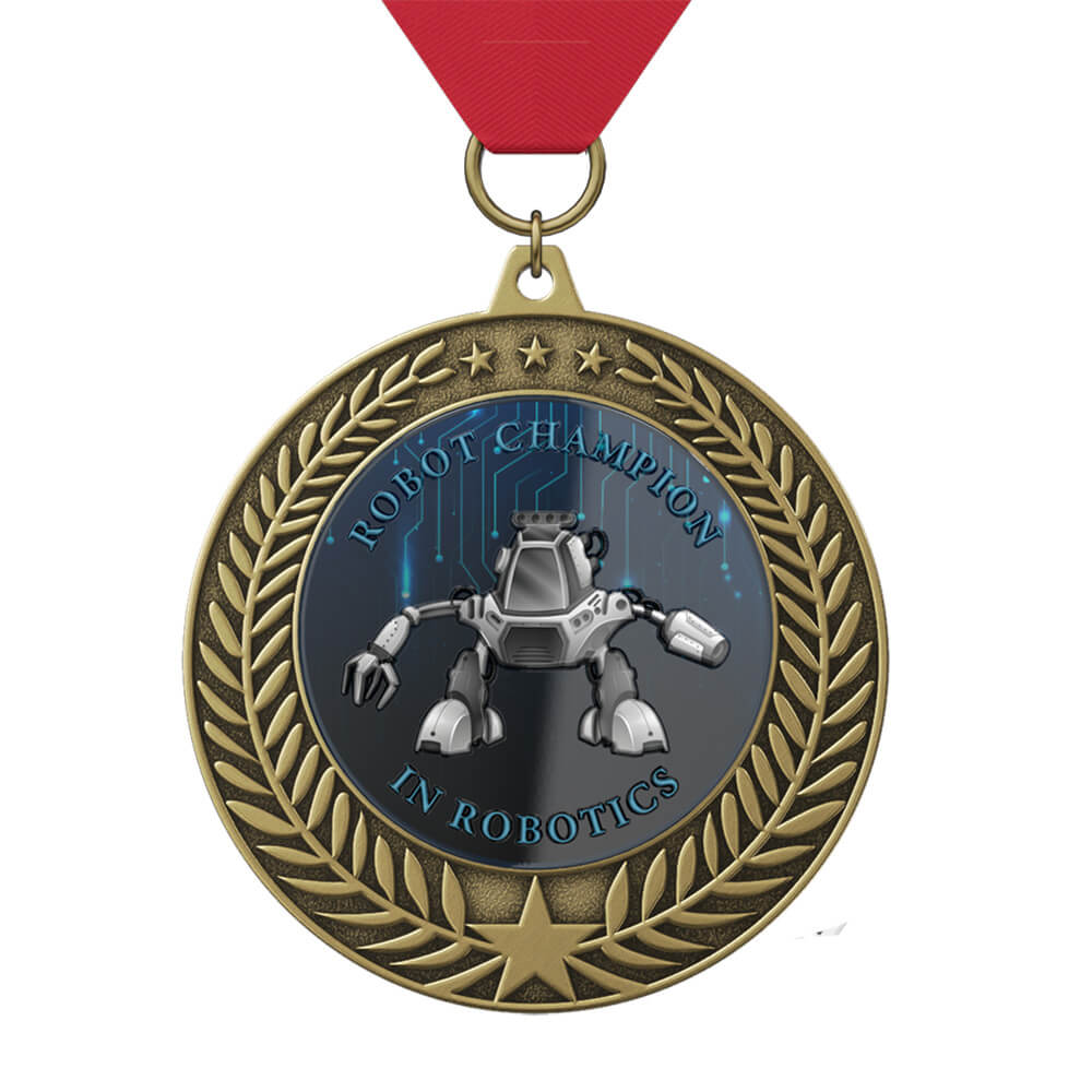 Robot Champion in Robotics Medal with ribbon Robot Champion in Robotics Medal with ribbon