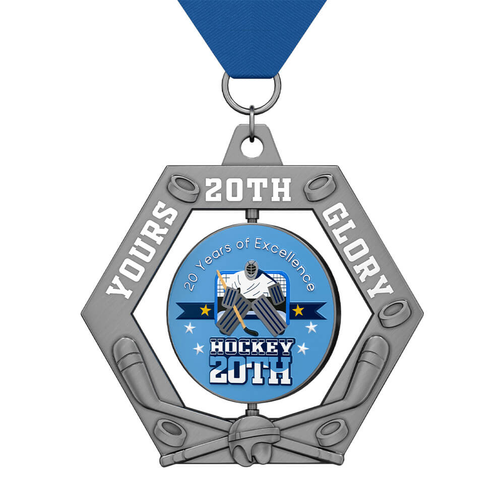 Excellence Hockey Custom Medal with ribbon Excellence Hockey Custom Medal with ribbon