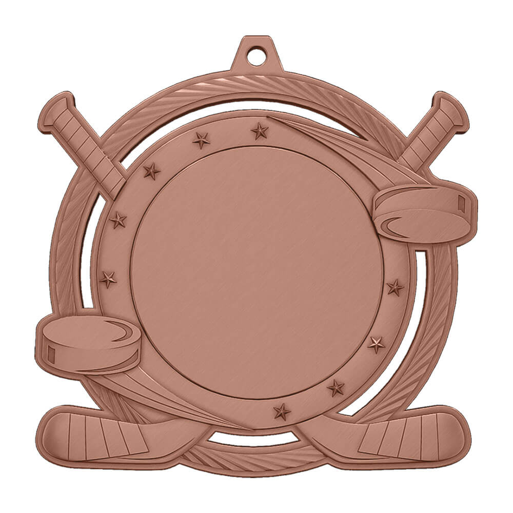 Hockey Championship Medal Antique Copper