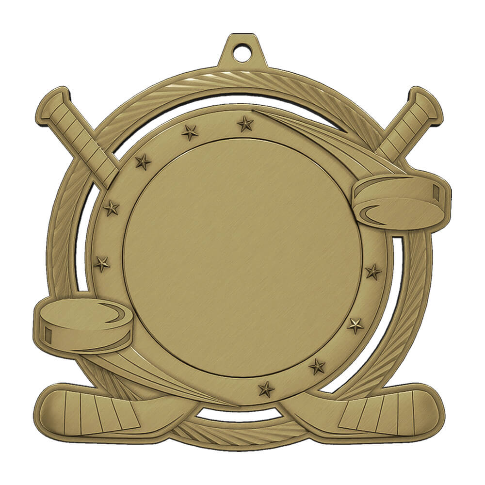 Hockey Championship Medal Antique Gold
