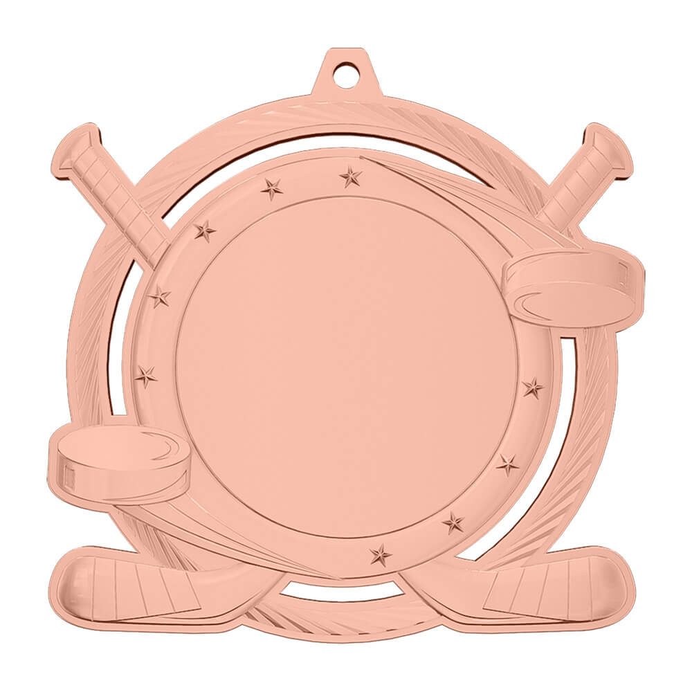 Hockey Championship Medal Shiny Copper