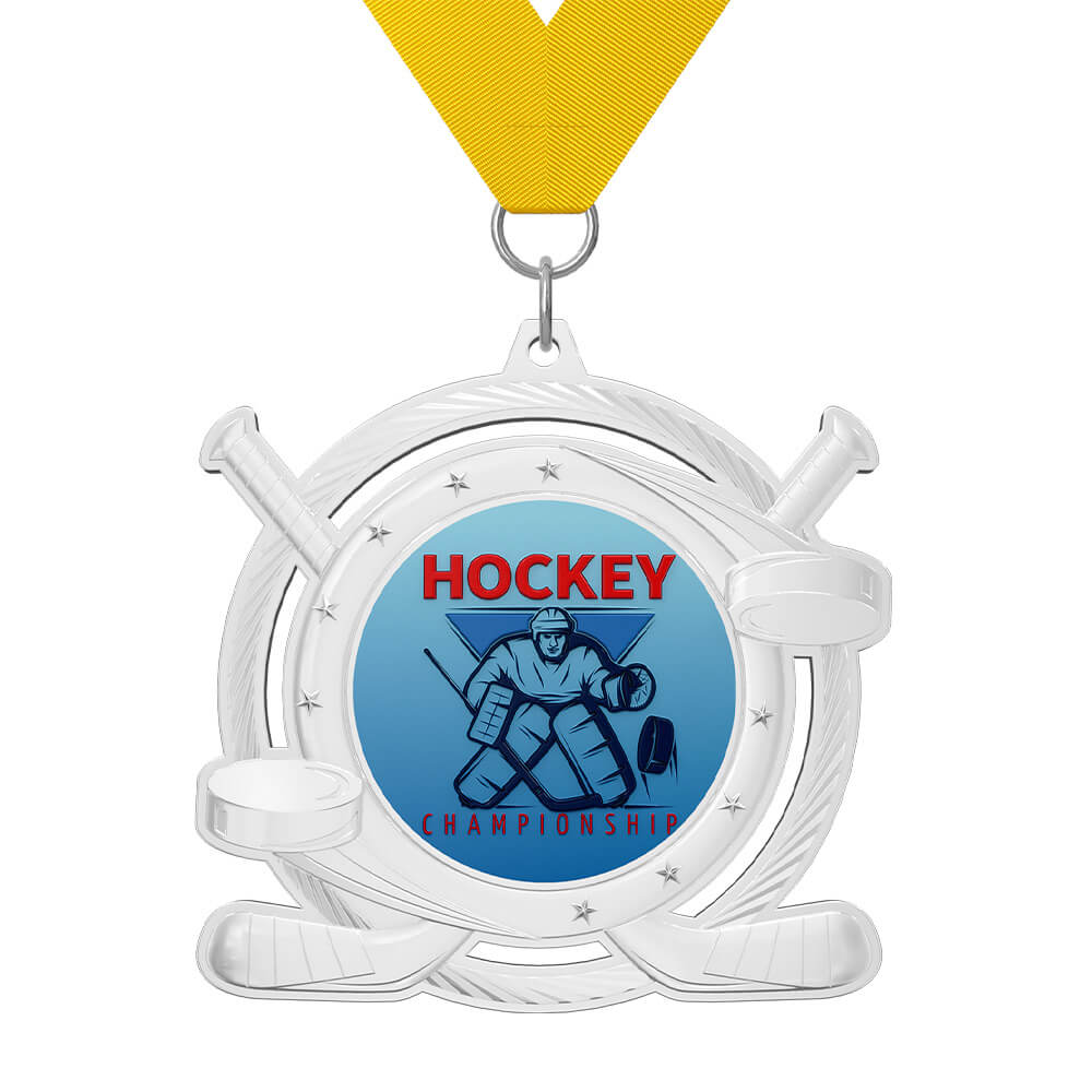 Hockey Championship Medal with ribbon