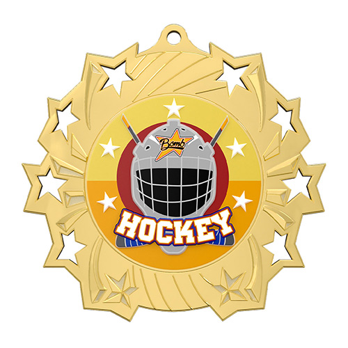 Hockey Medal with Star Design Hockey Medal with Star Design