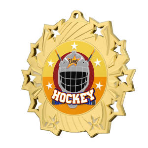 Hockey Medal with Star Design