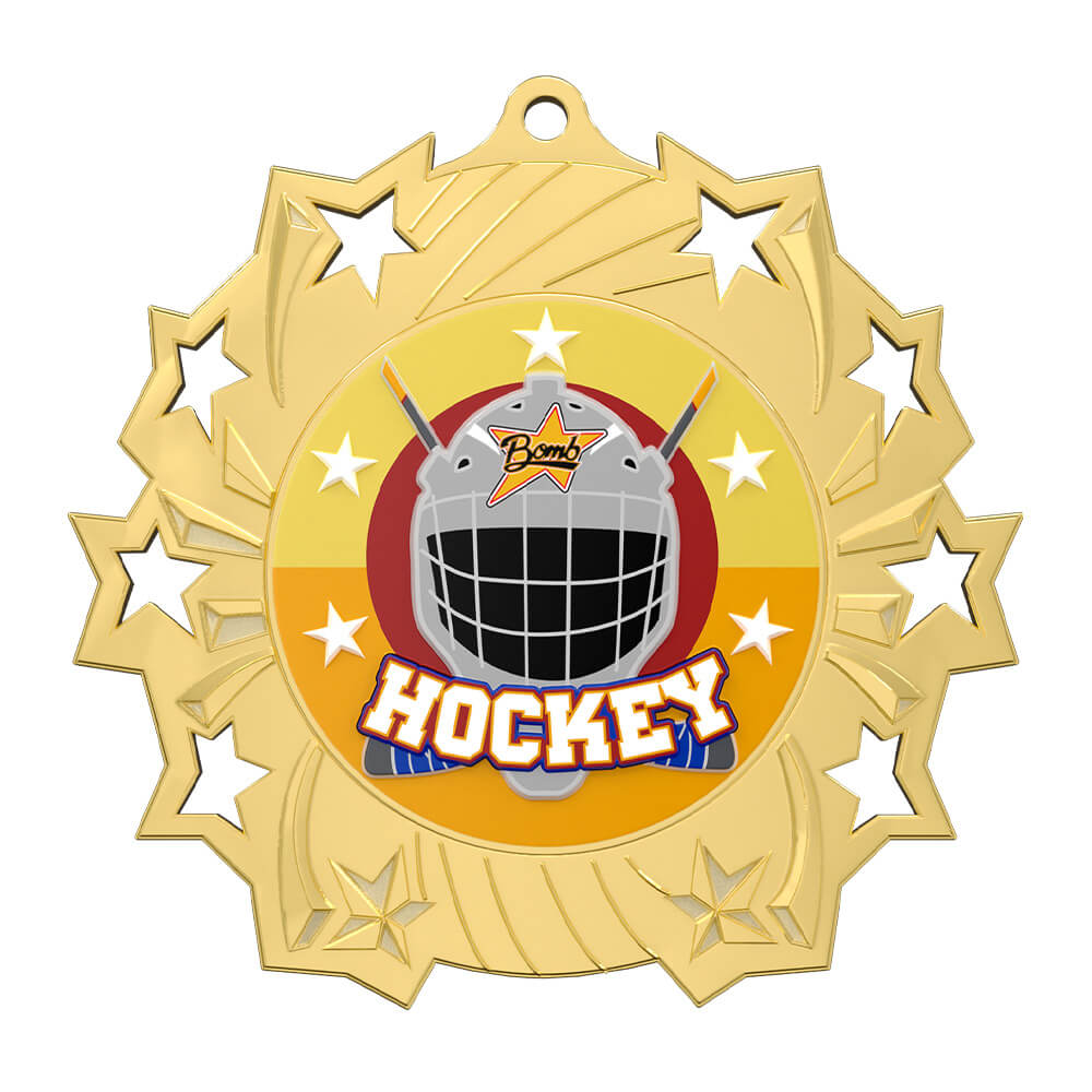 Hockey Medal with Star Design front