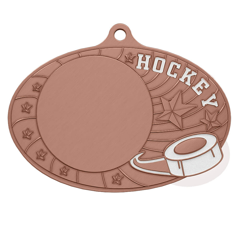 Ice Hockey Glory Custom Medal Antique Copper