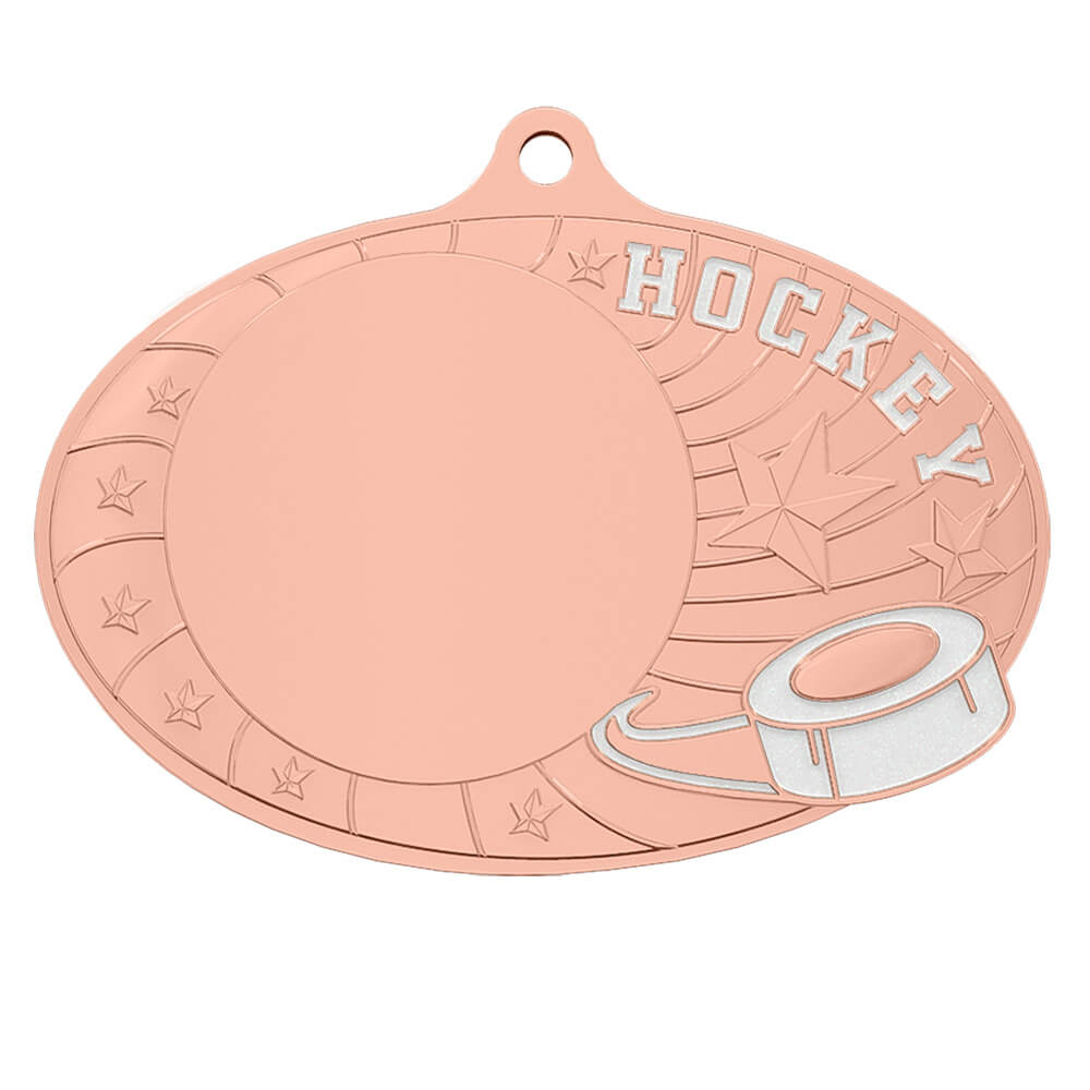 Ice Hockey Glory Custom Medal Shiny Copper