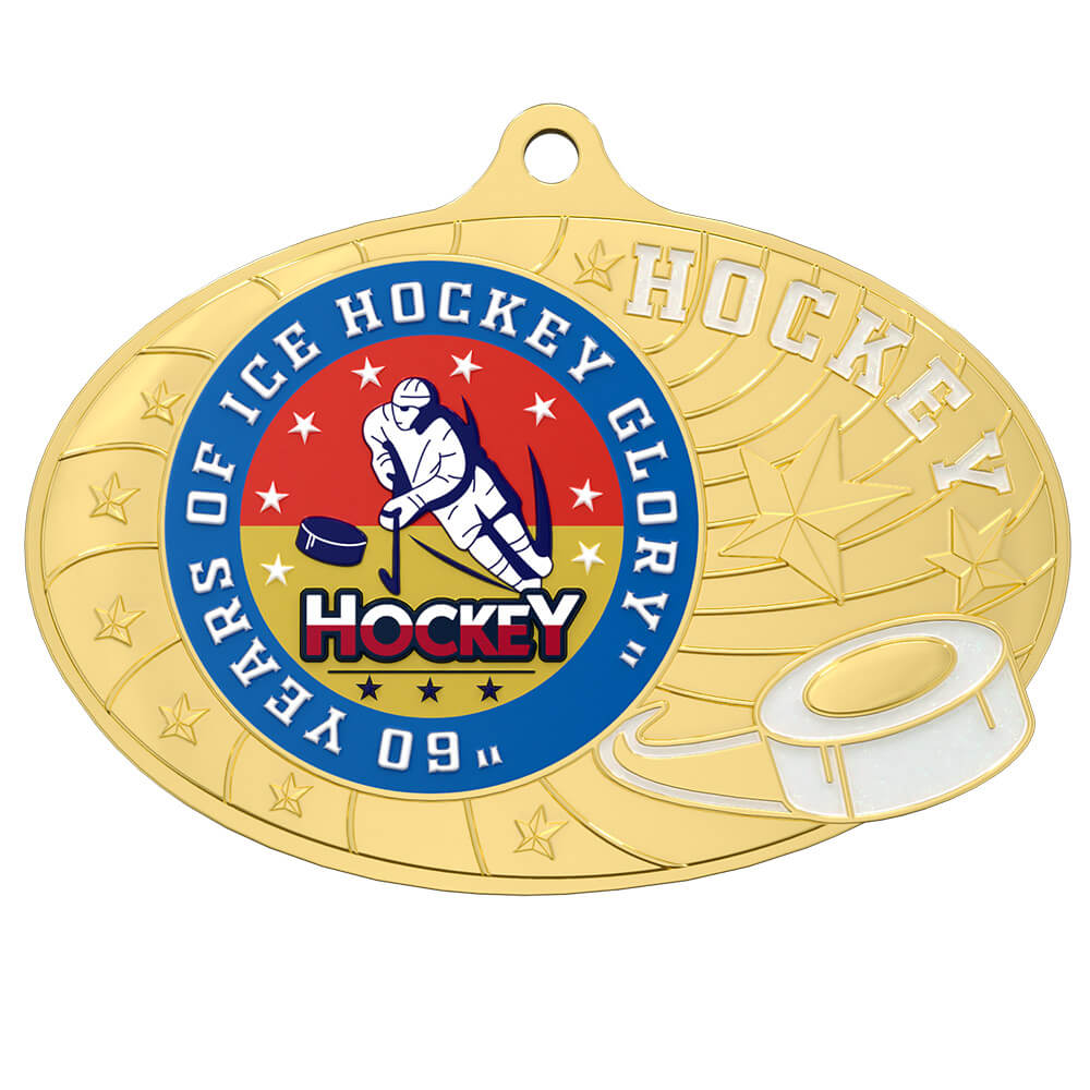 Ice Hockey Glory Custom Medal front