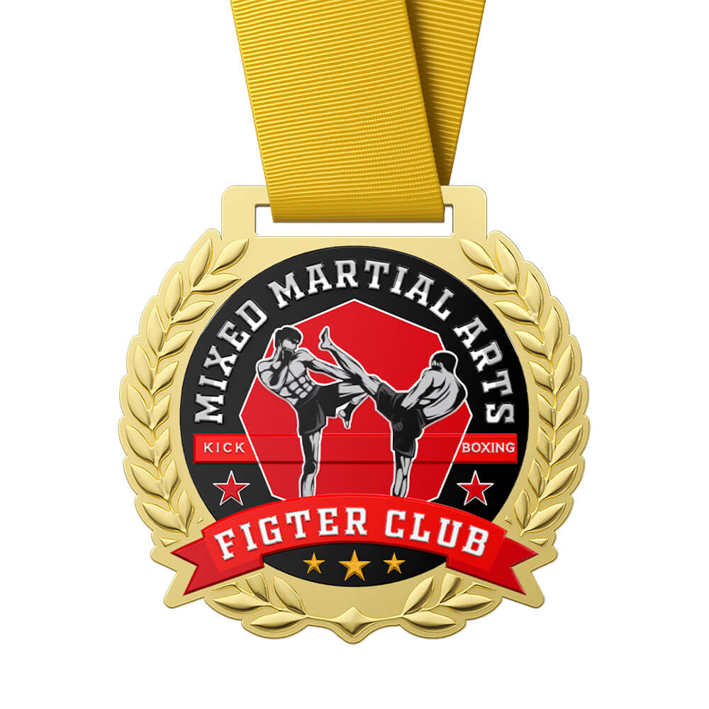 Mixed Martial ARTS Figter Club Medal with ribbon