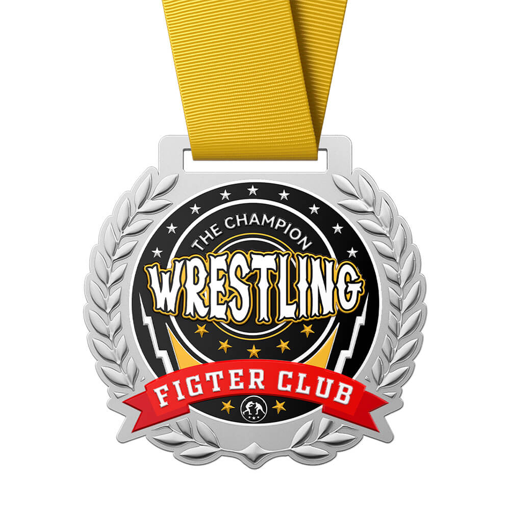 Wrestling Figter Club Medals with ribbon Wrestling Figter Club Medals with ribbon