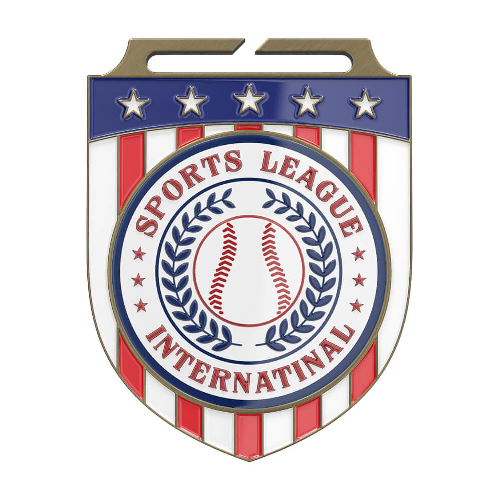 Custom International Baseball Medal front