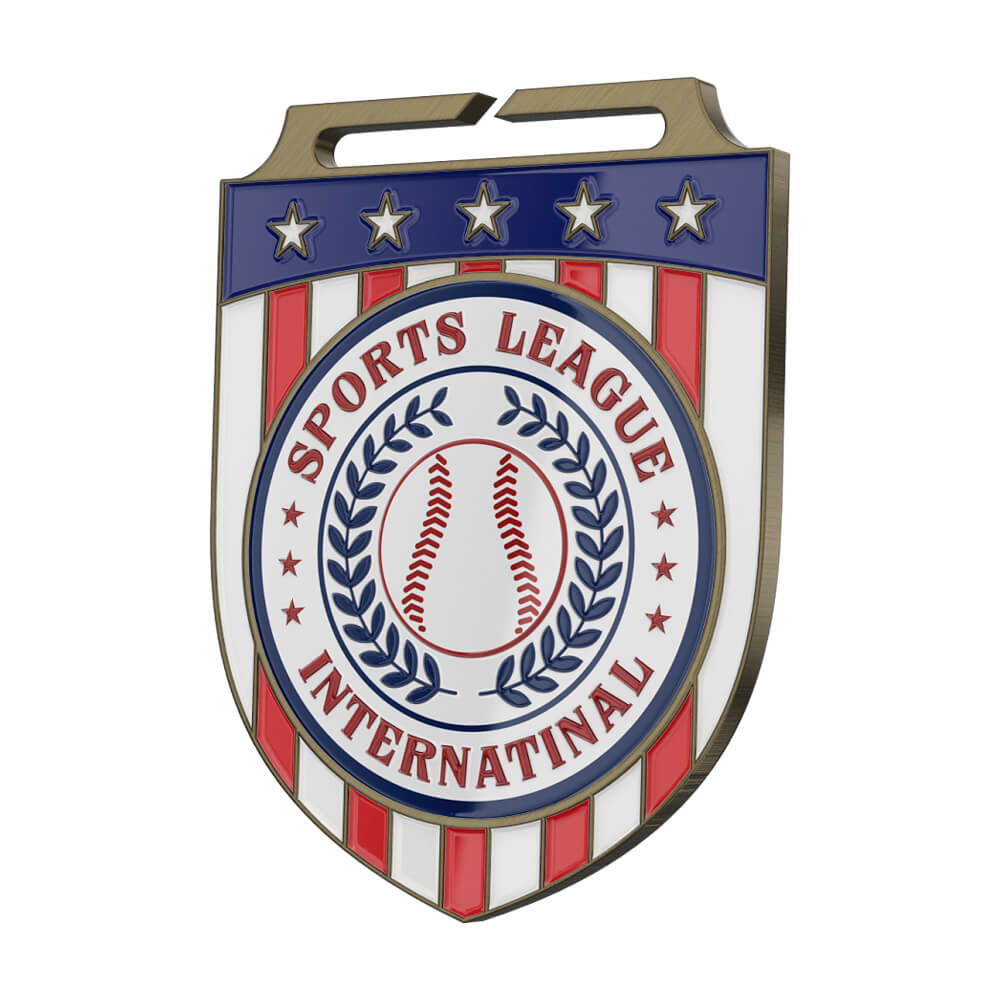 Custom International Baseball Medal detail