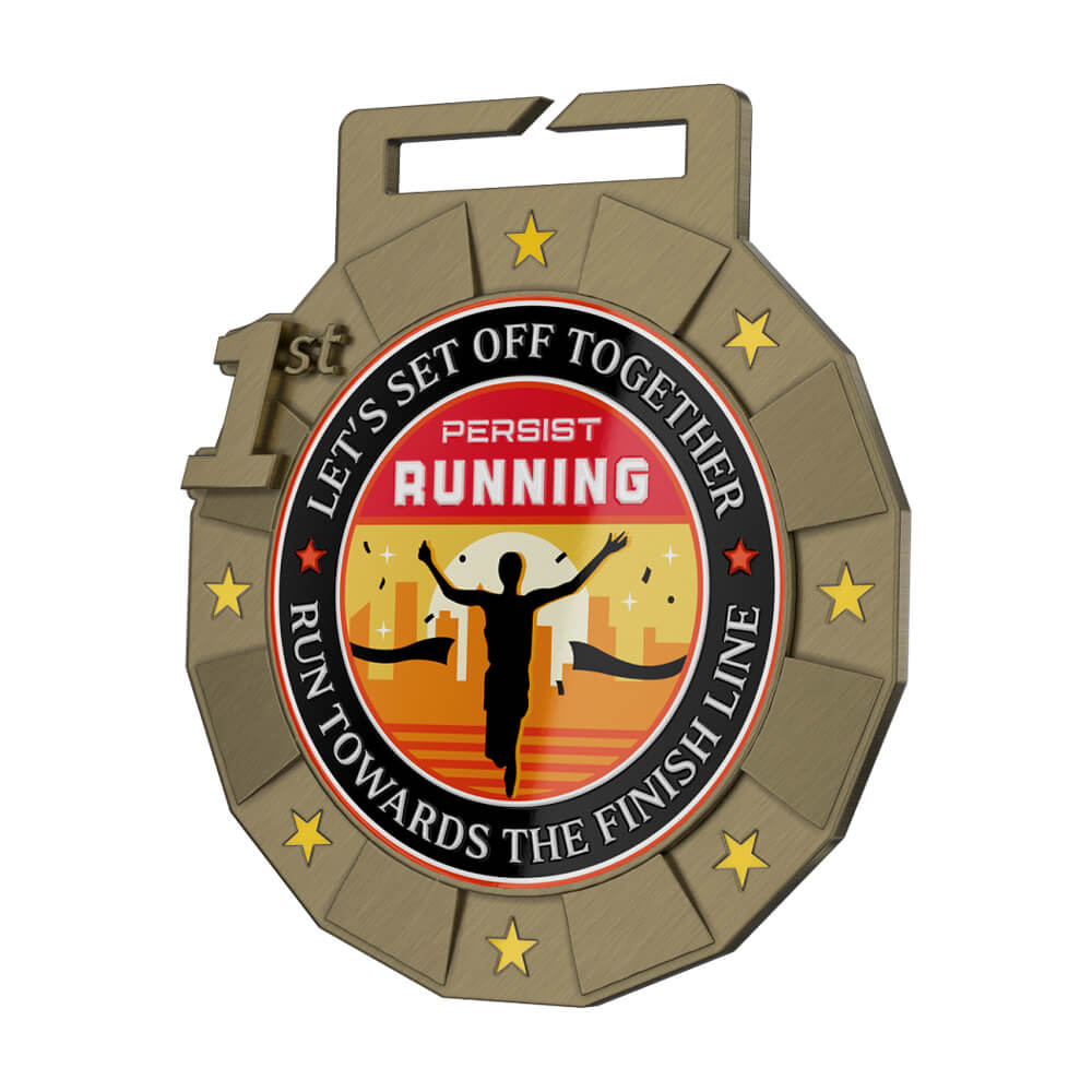 Persist Running Marathon Medal detail Persist Running Marathon Medal detail