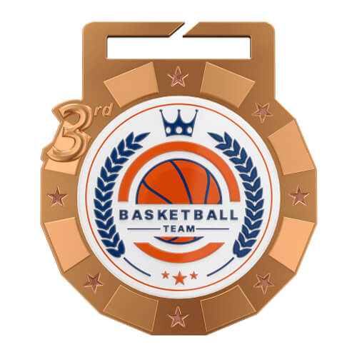 3rd - Place Basketball Team Medal